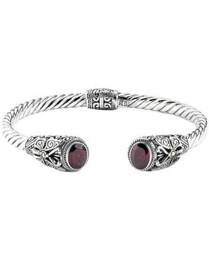 Samuel B. 18K 4.40 Ct. Tw. Garnet Bracelet - White