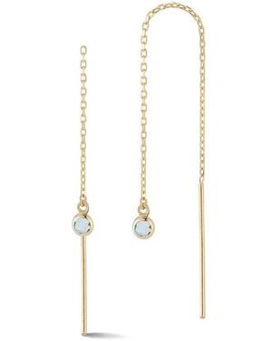 Ember Fine Jewelry 14K Topaz Threader Earrings - White