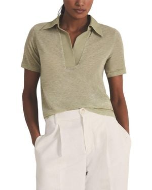 Reiss Wren Fitted Cashmere-Blend Polo Shirt - Natural
