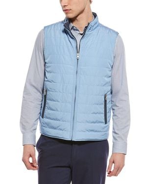 Scott Barber Reversible Quilted Vest - Blue