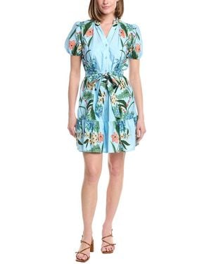 Julia Jordan Poplin Mini Shirtdress - Blue