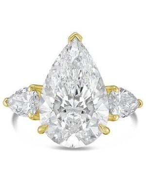 Diana M. Jewels Diana M. 18K 16.50 Ct. Tw. Lab-Grown Diamond Three-Stone Ring - White