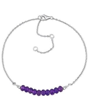 Rina Limor 1.55 Ct. Tw. Amethyst Bead Bracelet - White