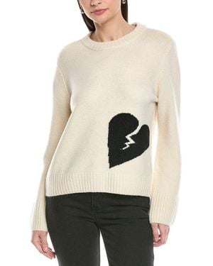 Vince Camuto Heart Motif Sweater - White
