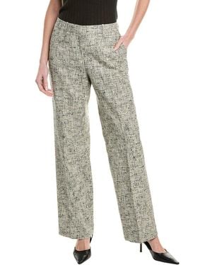 Lafayette 148 New York Linen-Blend Gates Pant - Grey