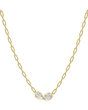 Lab Grown Diamonds 18K Over 1.50 Ct. Tw. Lab-Grown Diamond Necklace - Metallic