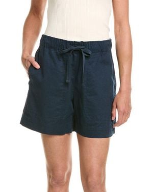 Vince Mid-Waist Tie-Front Pull-On Short - Blue