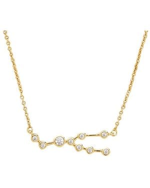 Sterling Forever When Stars Align Constellation Sign 14K Plated Cz Necklace - Metallic