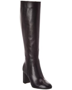 Stuart Weitzman Celina Zip Leather Knee-High Boot - Black