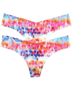 Commando Set Of 2 Classic Print Thong - White
