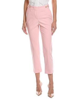Laundry by Shelli Segal Tab Detail Straight Leg Pant - Pink