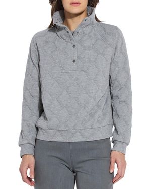 Lyssé Loretta Quilted Pullover - Grey
