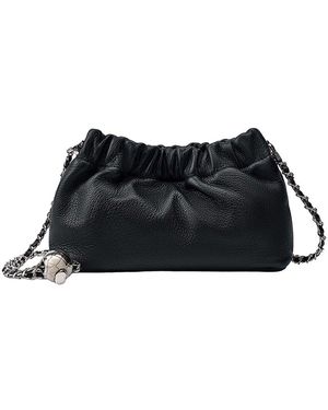Adele Berto Leather Bucket Bag - Black