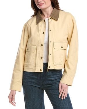 Sam Edelman Crop Workwear Jacket - Natural