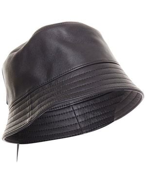 Loewe 2021 Fisherman Leather Bucket Hat (Authentic Pre-Loved) - Gray