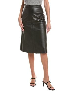 Officine Generale Officine Generale Octavia Leather Skirt - Black