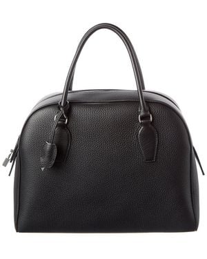The Row India 12.00 Leather Satchel - Black