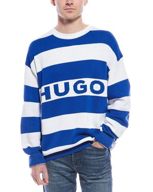BOSS Sobueh Crewneck Jumper - Blue