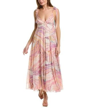 Rococo Sand Trapeze Maxi Dress - Pink