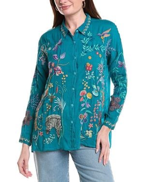 Johnny Was Audrey Shirt - Blue