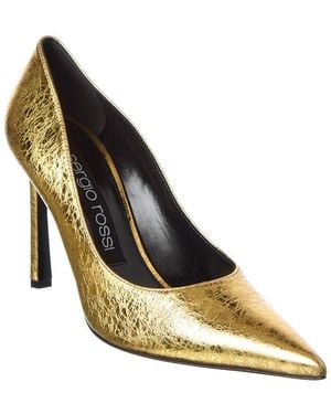 Sergio Rossi Liya 95 Leather Pump - Metallic