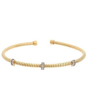 Meshmerise 18K Over 0.10 Ct. Tw. Diamond Bangle Bracelet - White
