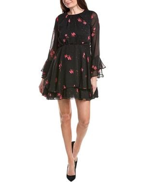 Cece Ruffle Mini Dress - Black