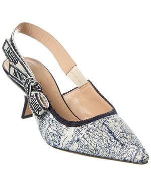 Dior J'A Canvas Slingback Pump - White