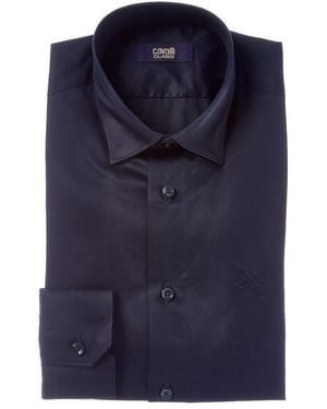 Roberto Cavalli Slim Fit Dress Shirt - Blue