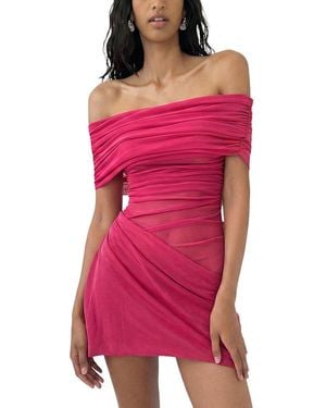 Monique Lagarde Solid Mini Dress - Red