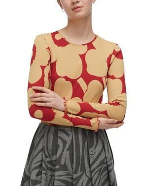 Marimekko Floraali Unikko Jersey Shirt - Red