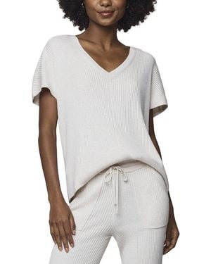 Splendid Georgie V-Neck Cashmere-Blend Jumper - White