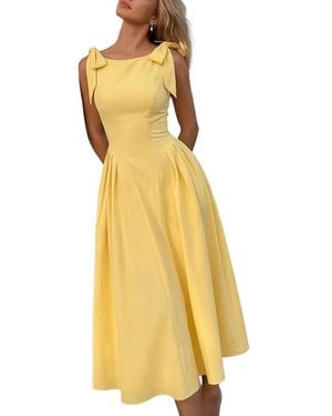LEON GORI Midi Dress - Yellow