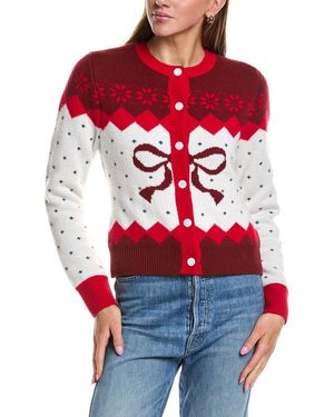 Rowing Blazers Holiday Fairisle Wool & Cashmere-Blend Cardigan - Red