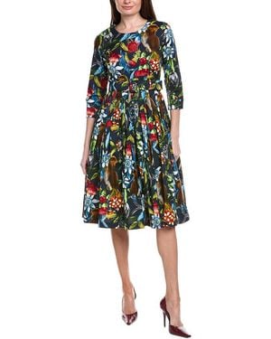 Samantha Sung Florance A-Line Dress - Green
