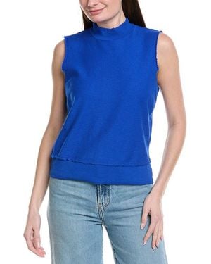 XCVI Isolde Mock Neck Tank - Blue