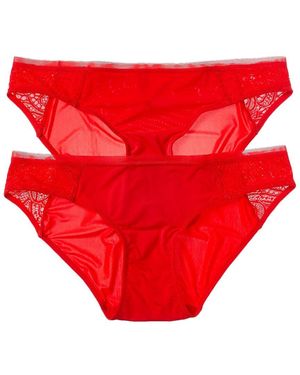 Lively 2Pk The Palm Lace Bikini - Red