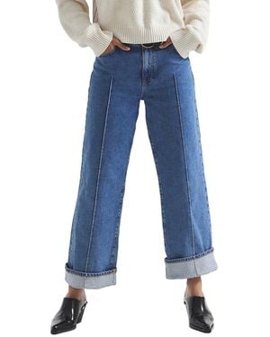 10 Crosby Derek Lam Delano Azure Cuffed Jean - Blue