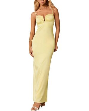 Amanda Royal Midi Dress - Yellow