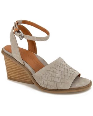 Gentle Souls By Kenneth Cole Nadia Suede Wedge - Metallic