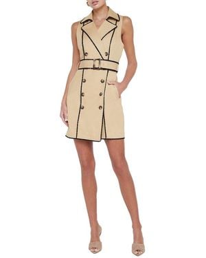 L'Agence Hale Trench Mini Dress - Natural