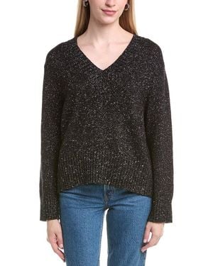 Autumn Cashmere Boxy V Wool & Cashmere-Blend Jumper - Black