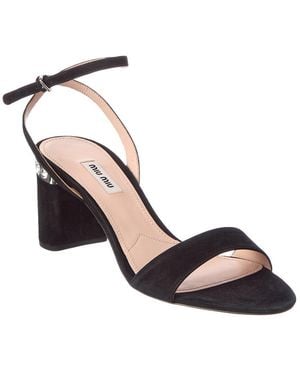 Miu Miu Suede Sandal - Metallic