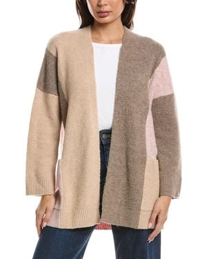 Forte Lofty Colourblock Alpaca-Blend Cardigan - Natural