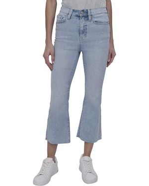 DKNY High Rise Ecru Flare Jean - Blue