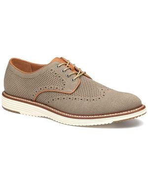 Johnston & Murphy Brody Plain Toe Suede Shoe - White