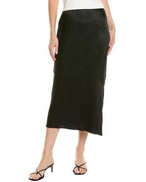Enza Costa Textured Satin Skirt - Black