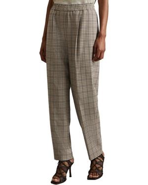 Reiss Karina Check Pull On Taper Trouser - Multicolour