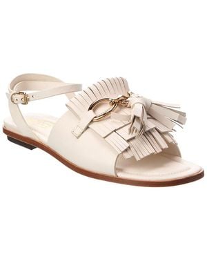 Tod's Leather Sandal - White