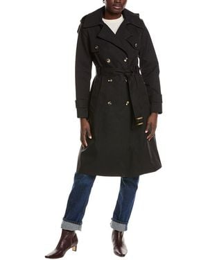 London Fog Long Trench Coat - Black